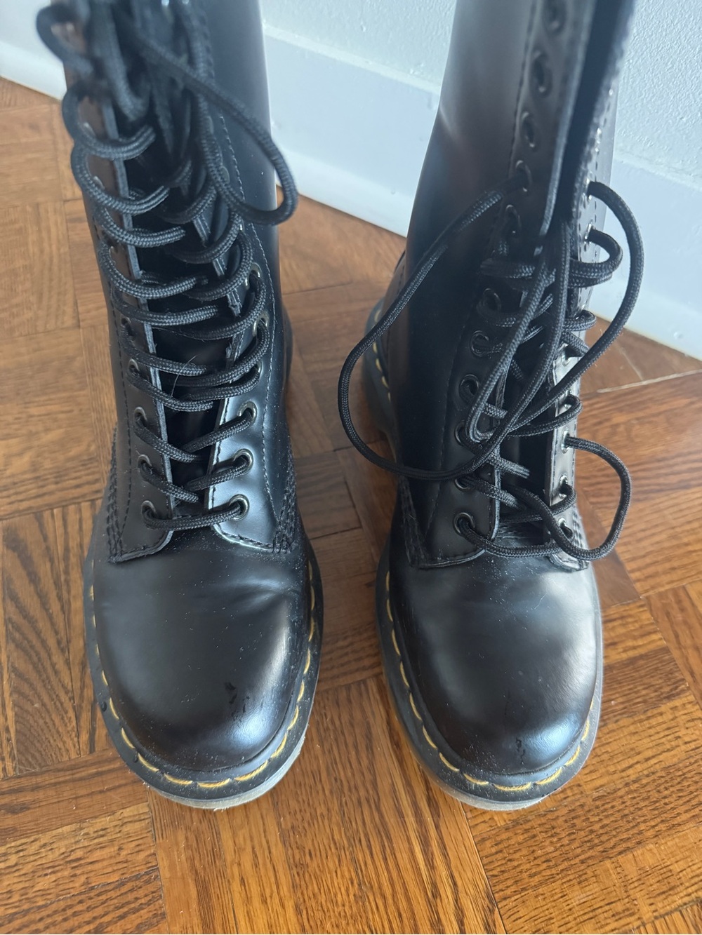Dr. Martens Women's Black Lace-Up Boots, tall boots for women - Picture 3 of 11